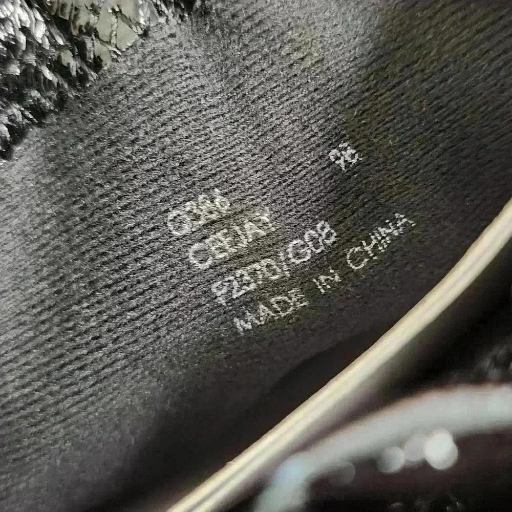 Coach Ceejay Black Patent Leather Wedge Boots Size 9 W/ Original Box Logo Stitch - Picture 6 of 8